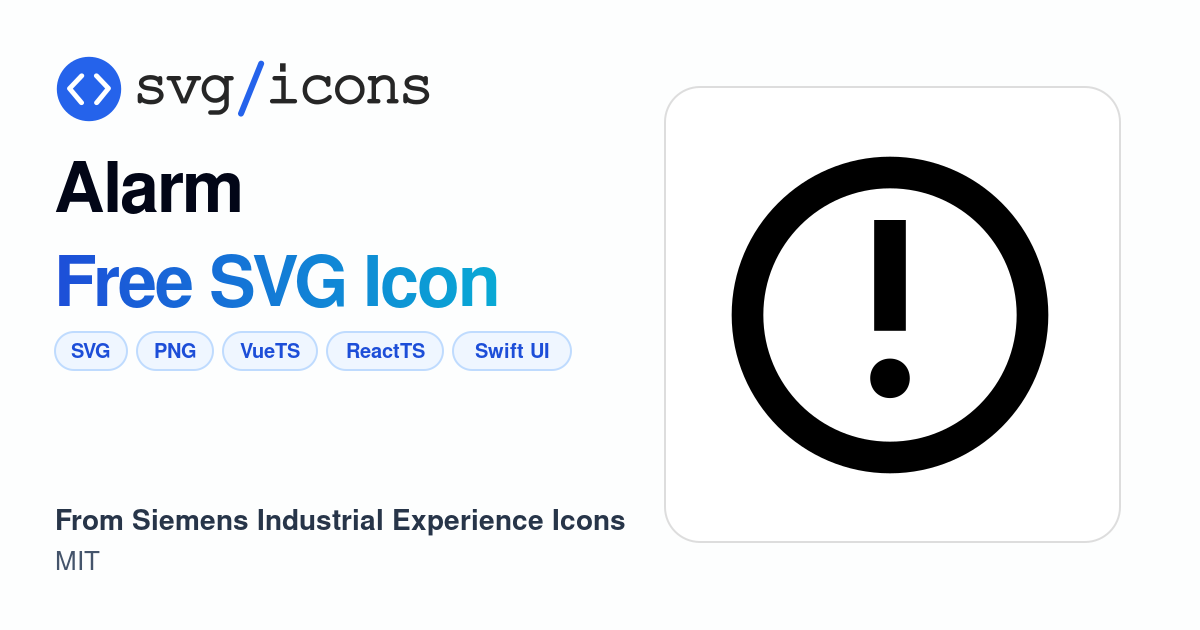 Alarm SVG Icon - Free Alarm PNG & SVG Download