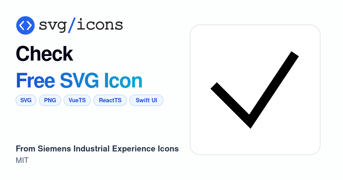 Check SVG Icon - Free Check PNG & SVG Download