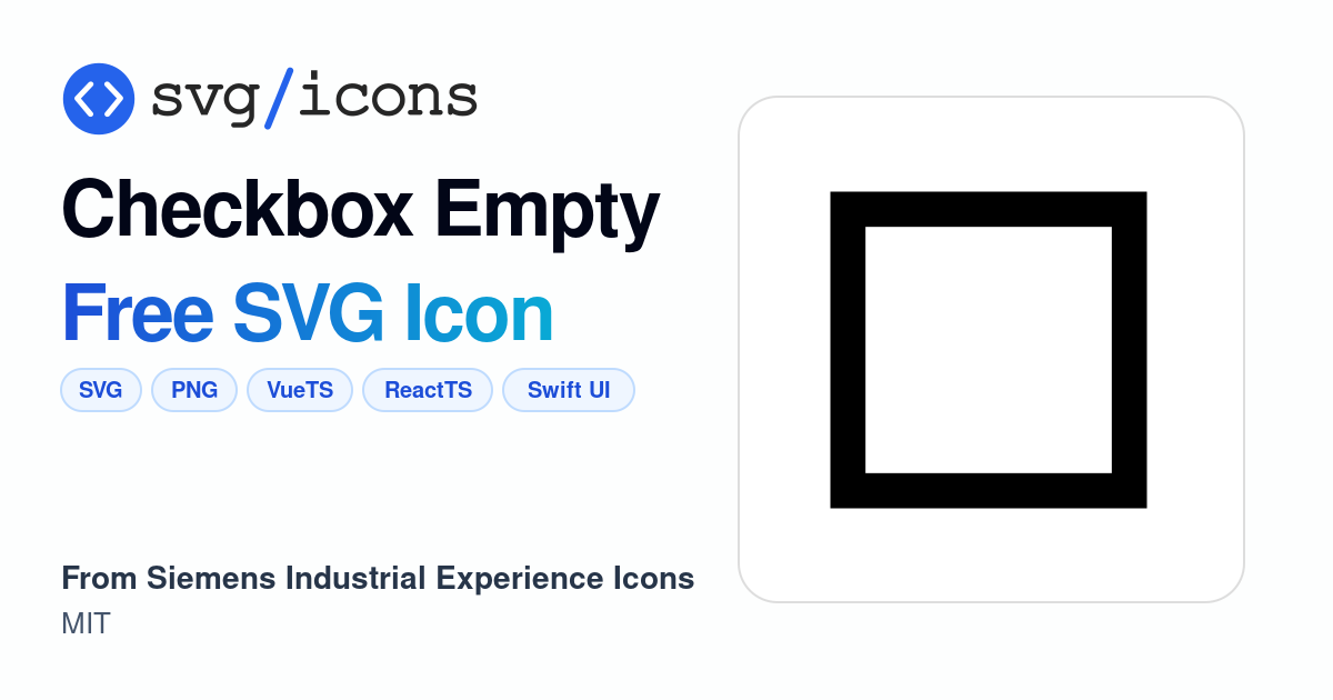 Checkbox-empty SVG Icon - Free Checkbox-empty PNG & SVG Download