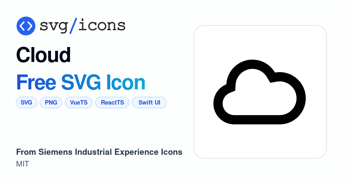 Cloud SVG Icon - Free Cloud PNG & SVG Download