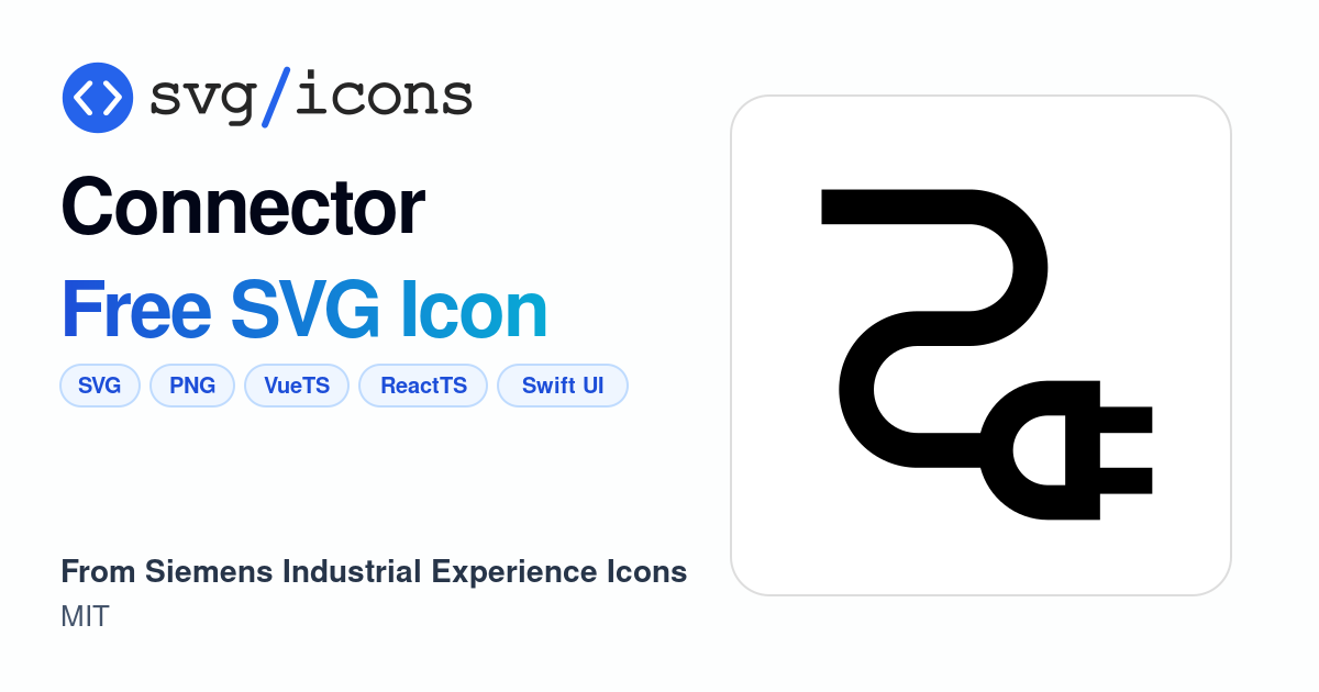 Connector SVG Icon - Free Connector PNG & SVG Download