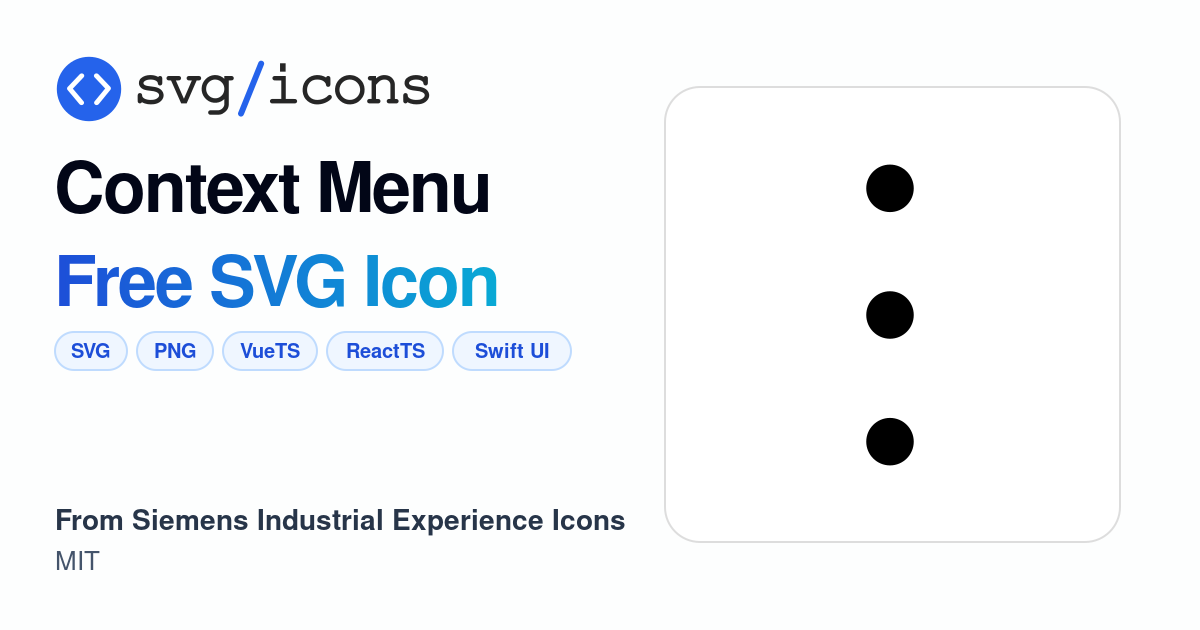 Context-menu SVG Icon - Free Context-menu PNG & SVG Download