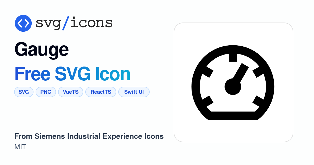 Gauge SVG Icon - Free Gauge PNG & SVG Download