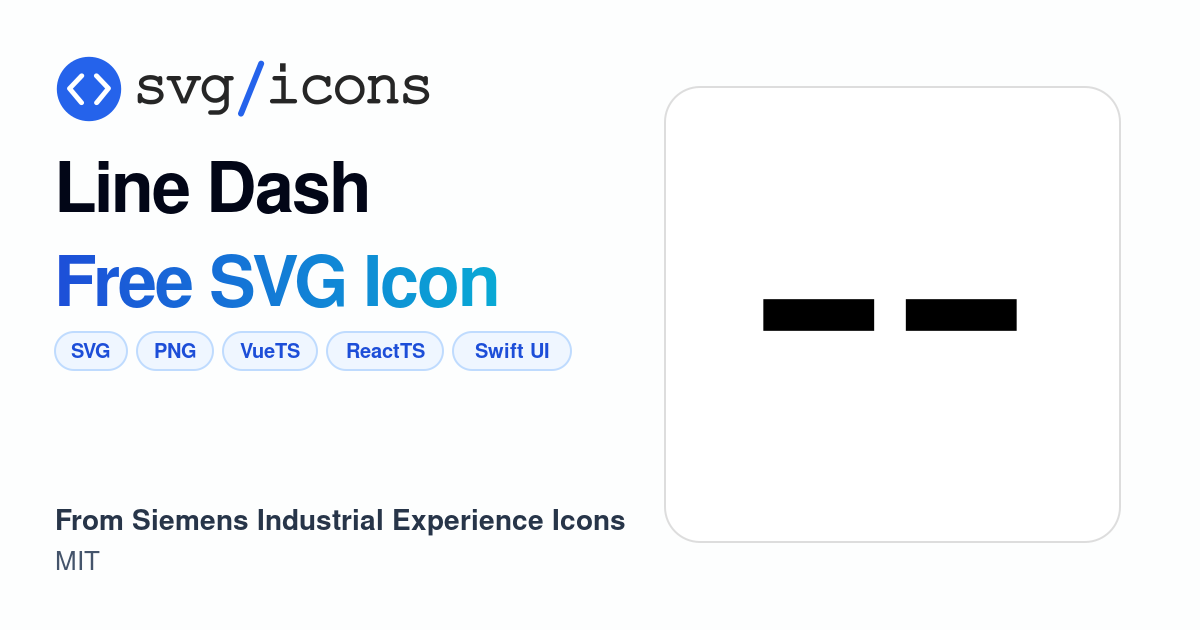Line-dash SVG Icon - Free Line-dash PNG & SVG Download