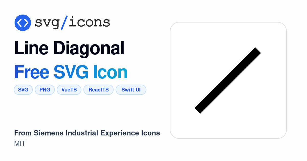 Line-diagonal SVG Icon - Free Line-diagonal PNG & SVG Download