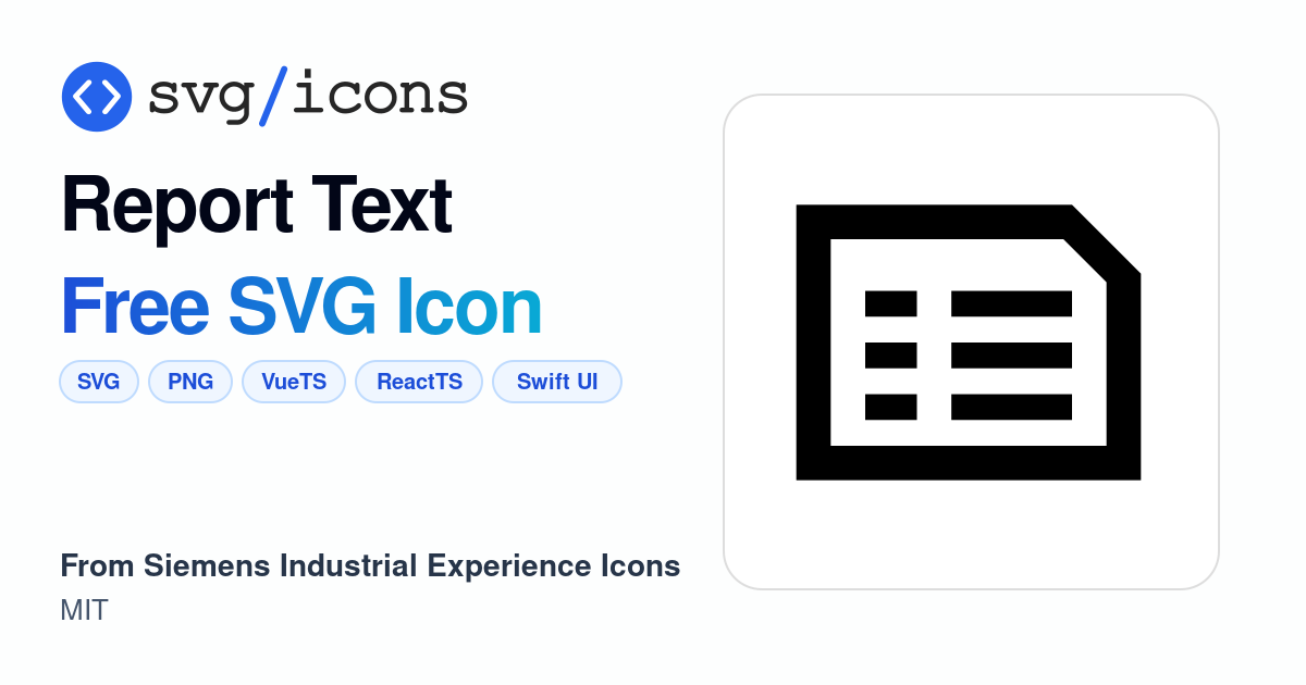 Report-text SVG Icon - Free Report-text PNG & SVG Download