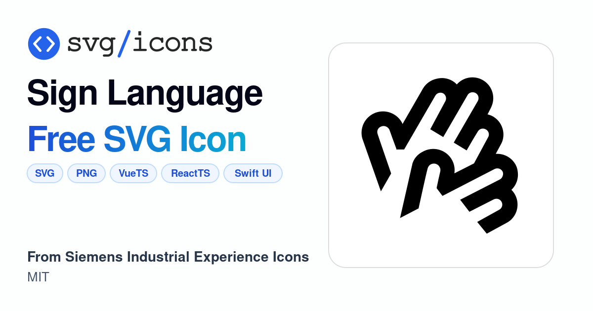 Sign-language SVG Icon - Free Sign-language PNG & SVG Download