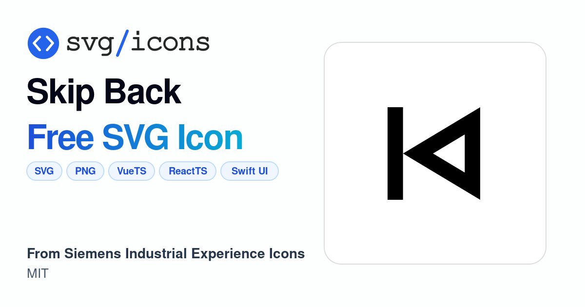 Skip-back SVG Icon - Free Skip-back PNG & SVG Download