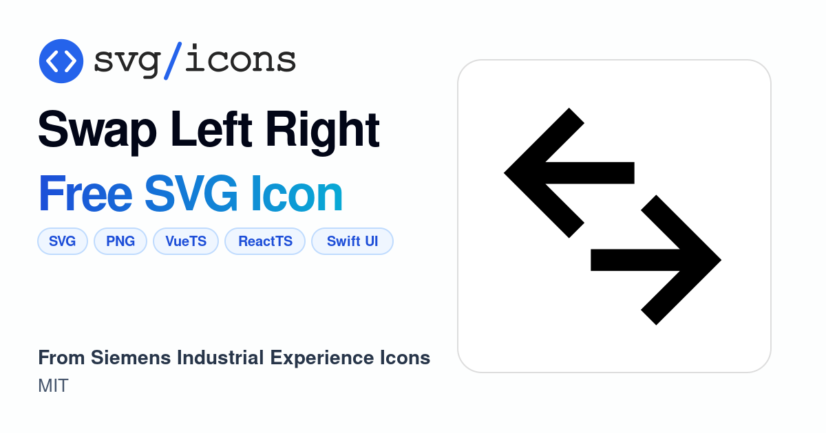 Swap-left-right SVG Icon - Free Swap-left-right PNG & SVG Download