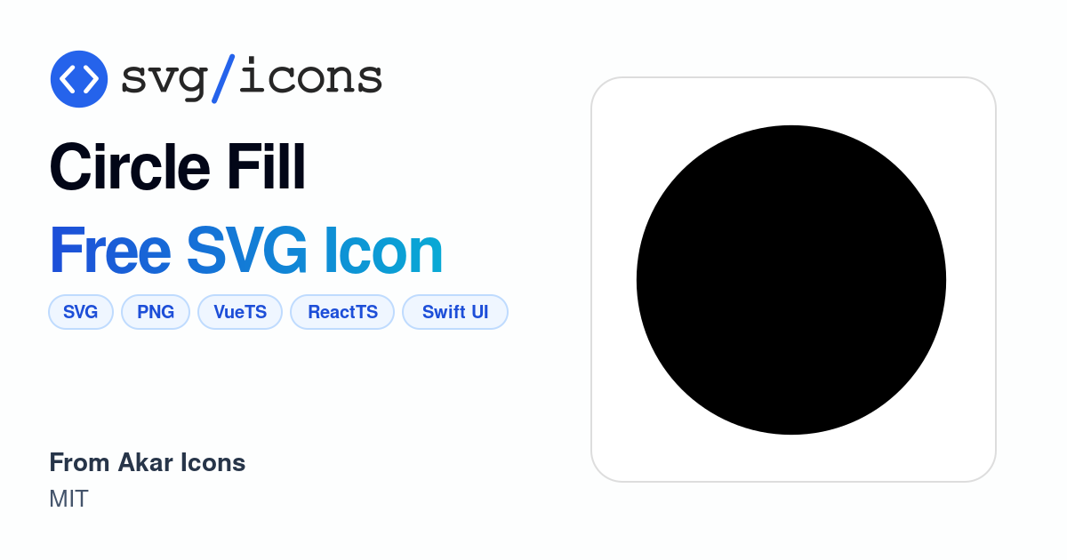 Circle-fill SVG Icon - Free Circle-fill PNG & SVG Download
