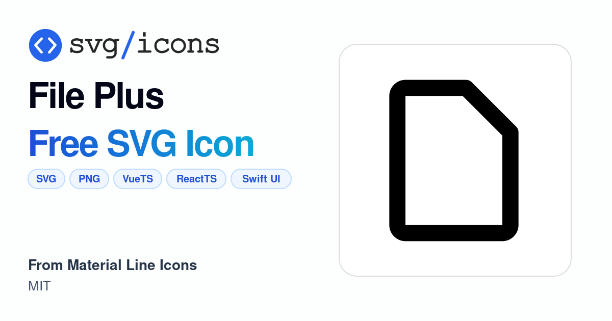 File-plus SVG Icon - Free File-plus PNG & SVG Download