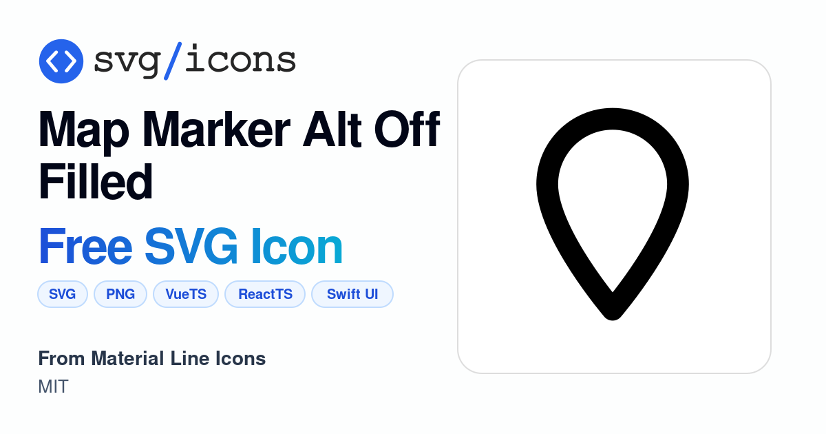 Map-marker-alt-off-filled SVG Icon - Free Map-marker-alt-off-filled PNG ...