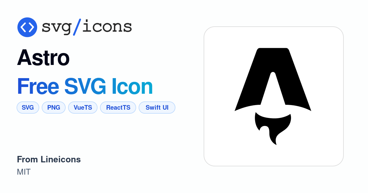 Astro SVG Icon - Free Astro PNG & SVG Download