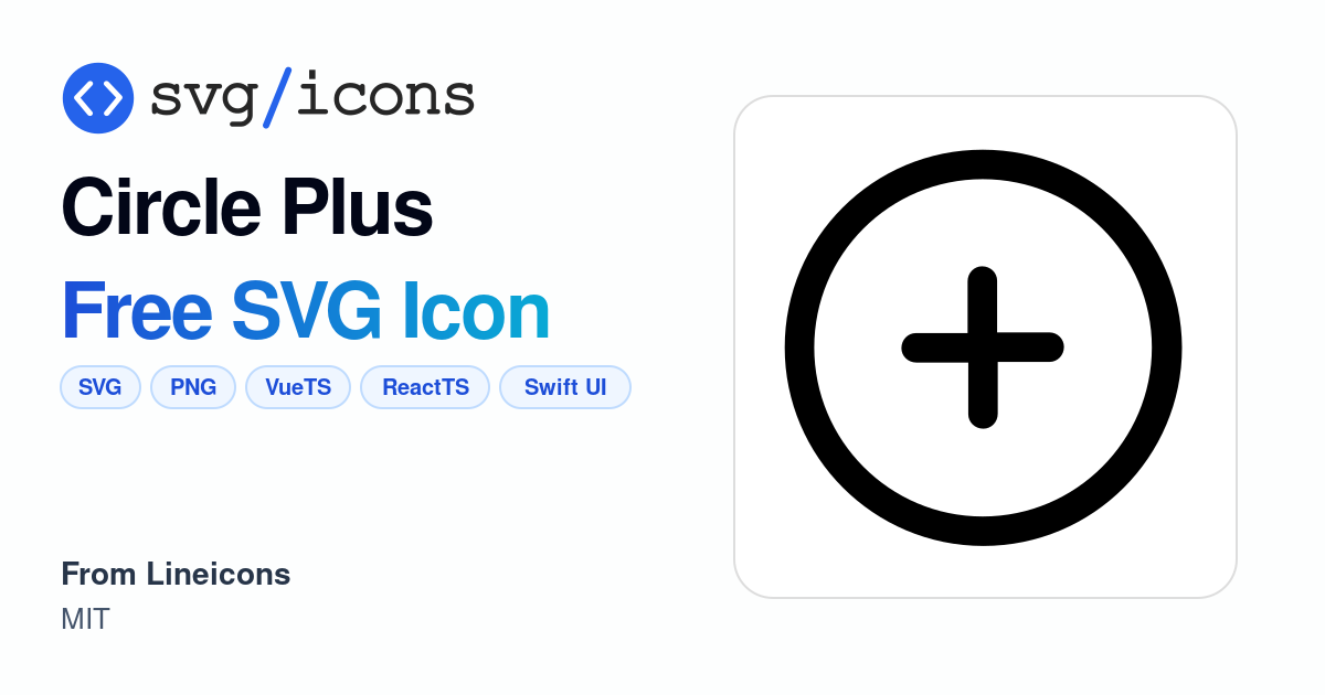 Circle-plus SVG Icon - Free Circle-plus PNG & SVG Download