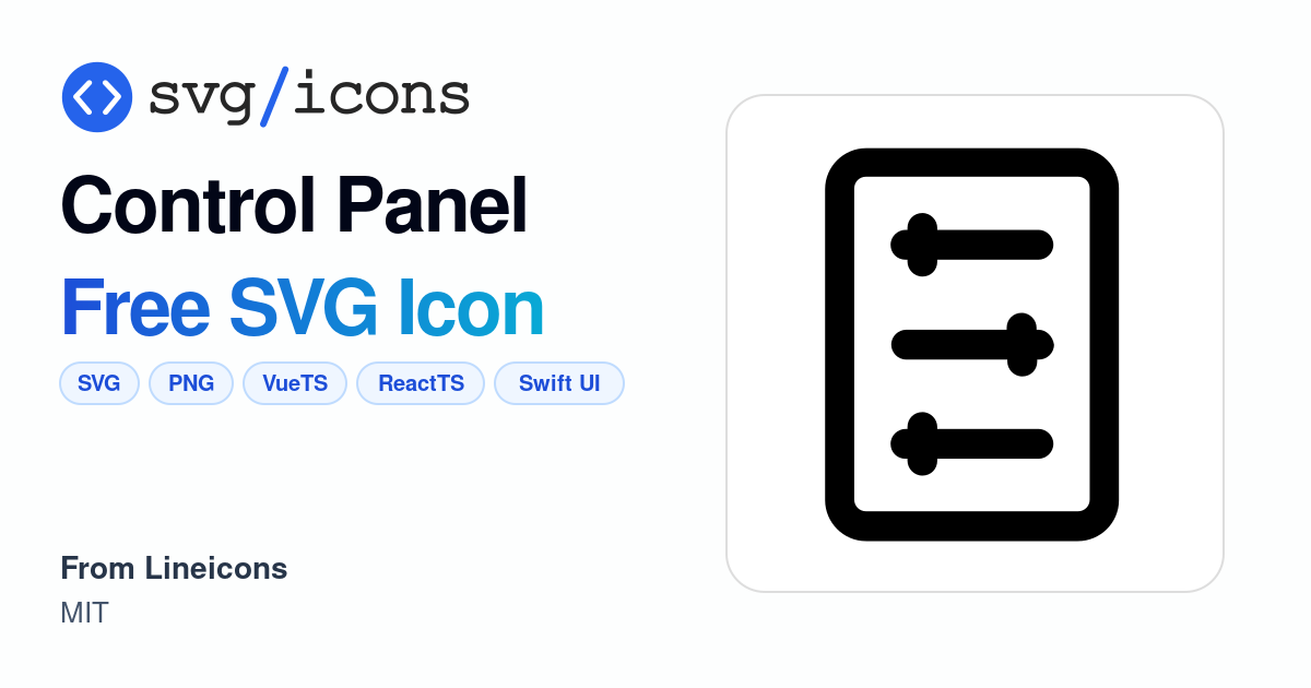Control-panel SVG Icon - Free Control-panel PNG & SVG Download