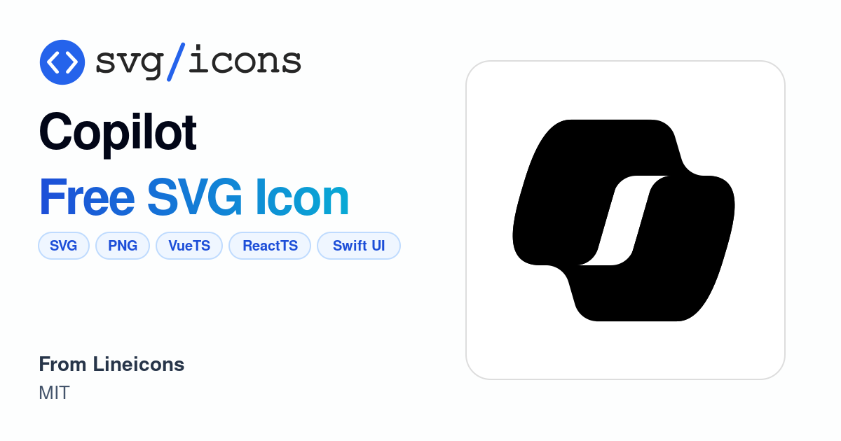 Copilot SVG Icon - Free Copilot PNG & SVG Download