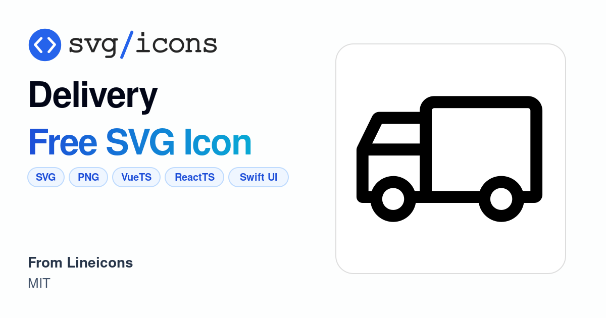 Delivery SVG Icon - Free Delivery PNG & SVG Download