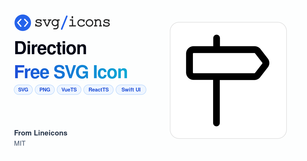 Direction SVG Icon - Free Direction PNG & SVG Download