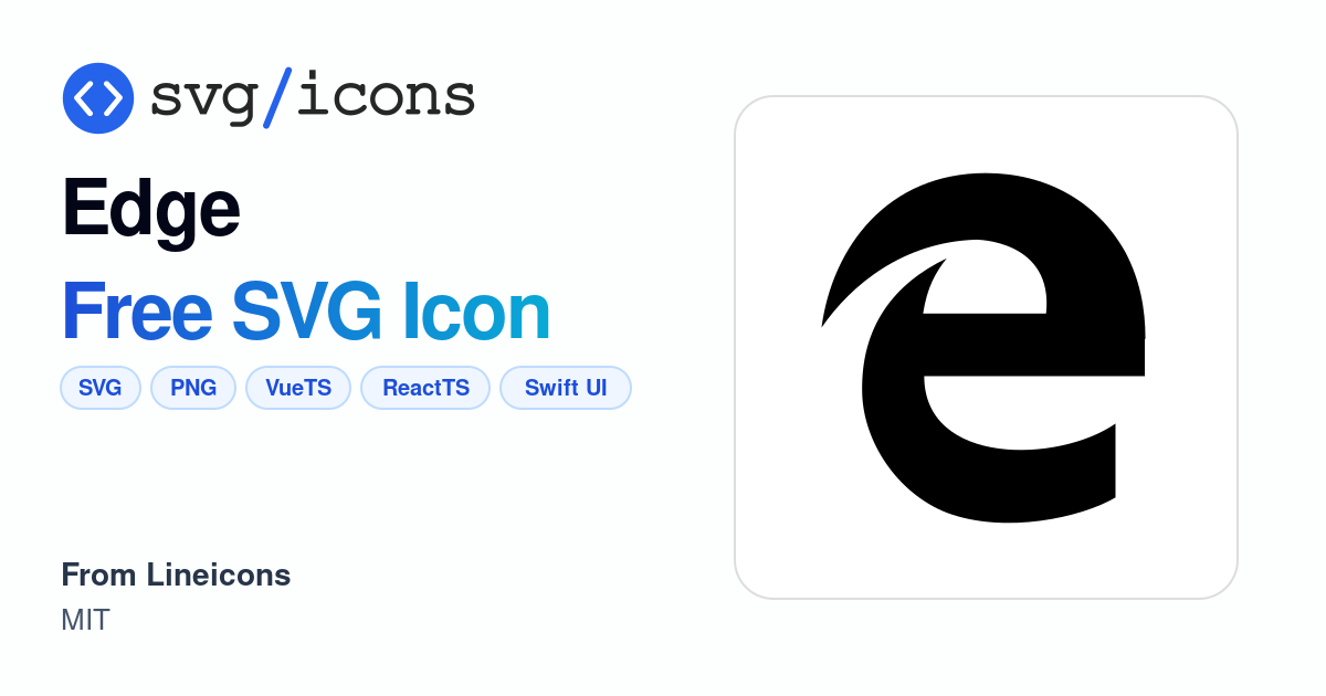 Edge SVG Icon - Free Edge PNG & SVG Download