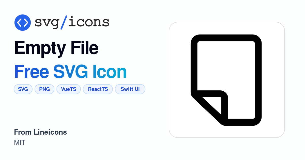 Empty-file SVG Icon - Free Empty-file PNG & SVG Download