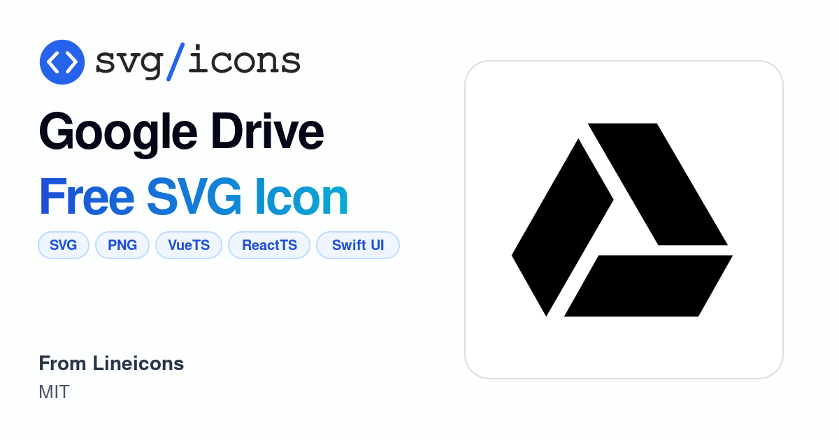 Google-drive SVG Icon - Free Google-drive PNG & SVG Download