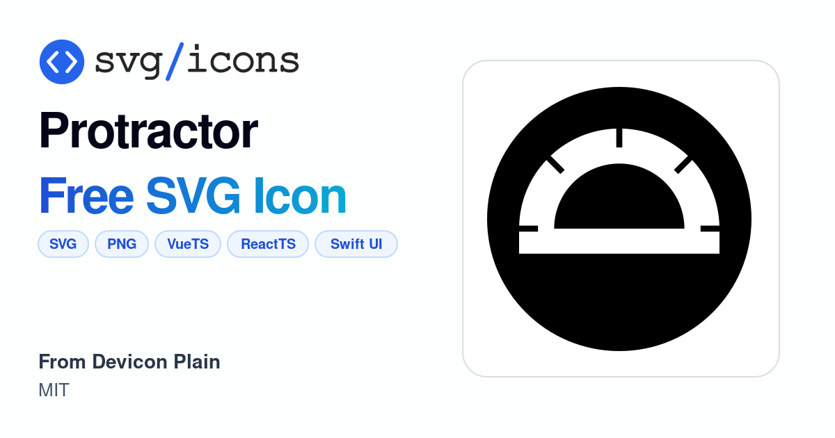 Protractor SVG Icon - Free Protractor PNG & SVG Download