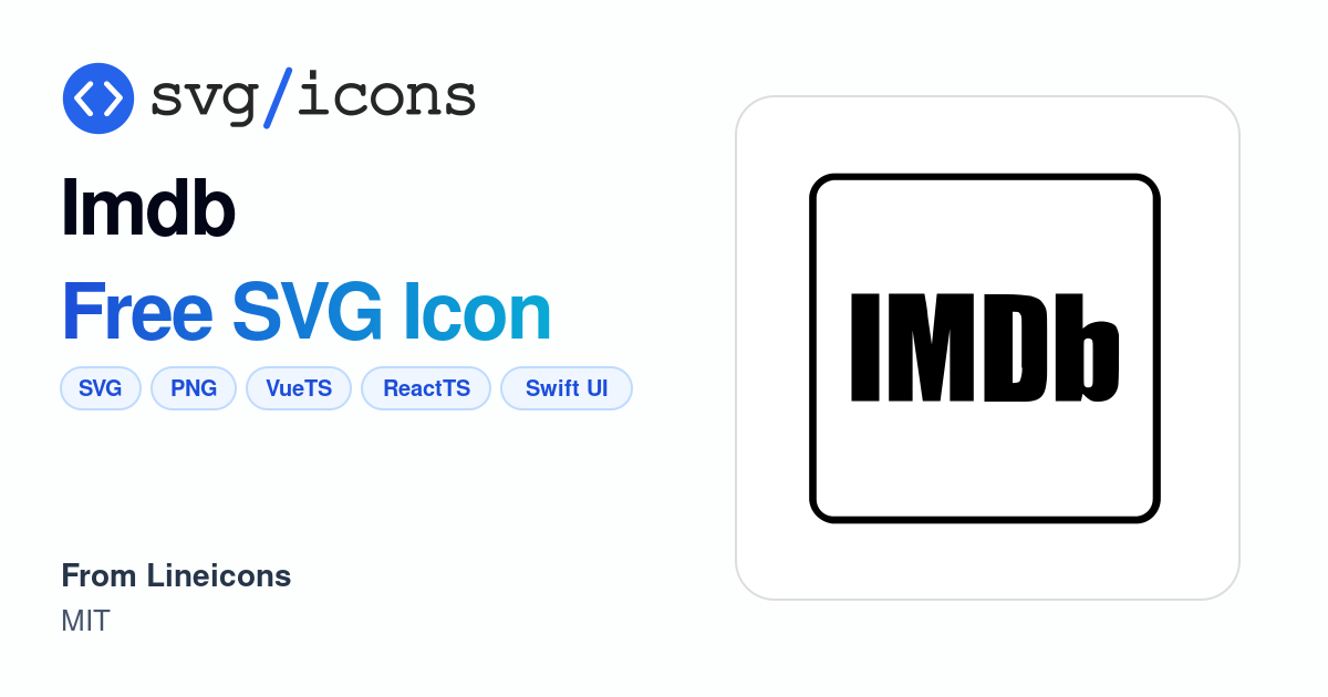 Imdb SVG Icon - Free Imdb PNG & SVG Download