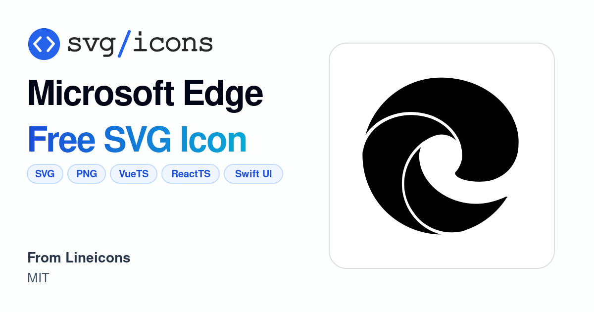 Microsoft-edge SVG Icon - Free Microsoft-edge PNG & SVG Download