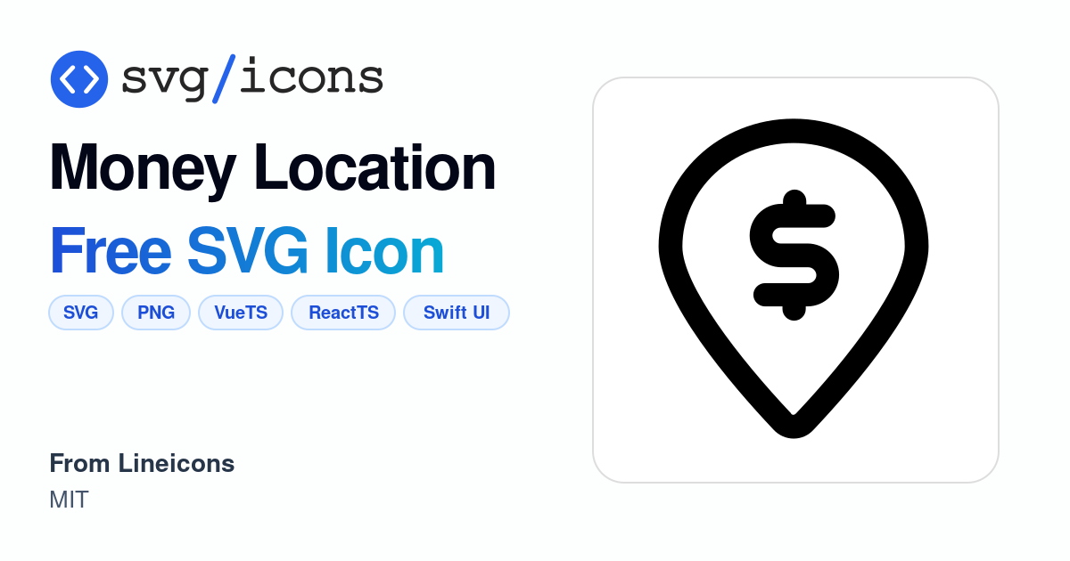 Money-location SVG Icon - Free Money-location PNG & SVG Download