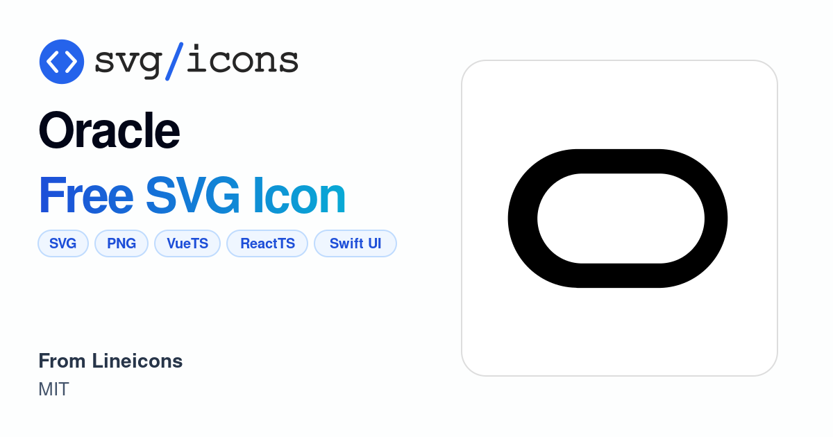 Oracle SVG Icon - Free Oracle PNG & SVG Download