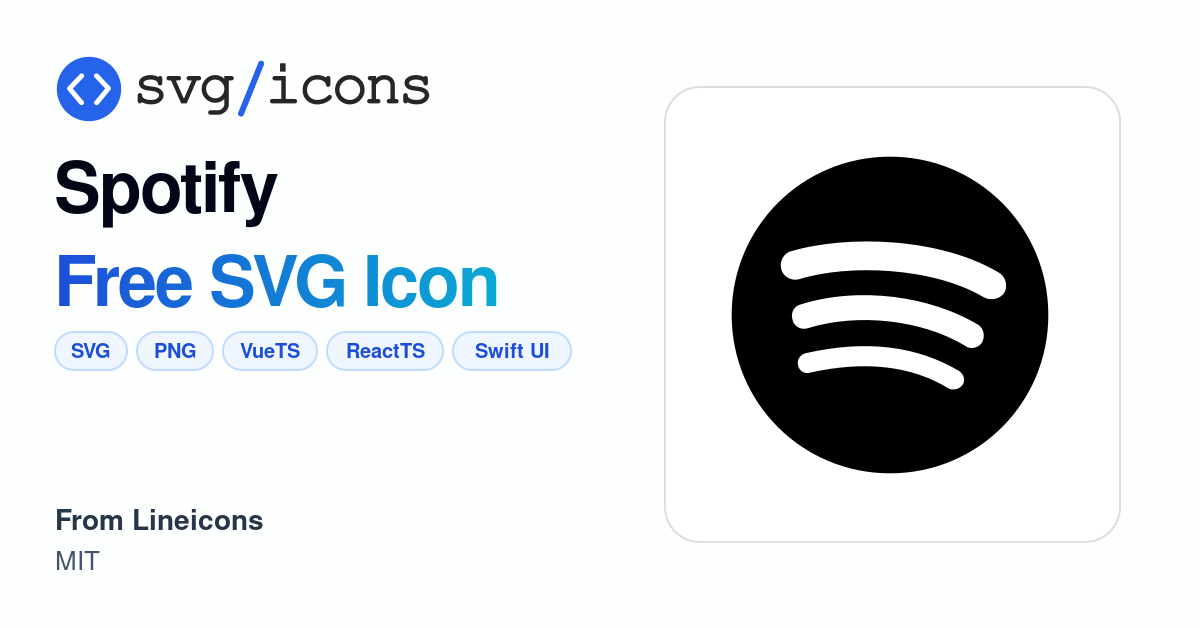 Spotify SVG Icon - Free Spotify PNG & SVG Download