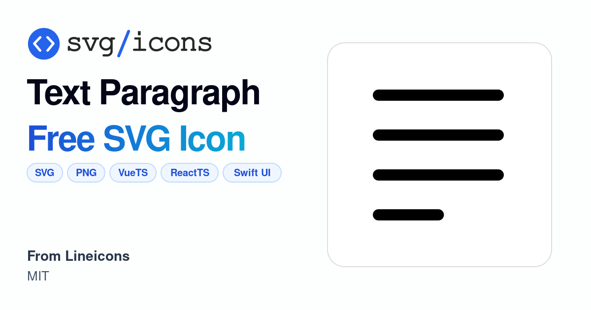 Text-paragraph SVG Icon - Free Text-paragraph PNG & SVG Download