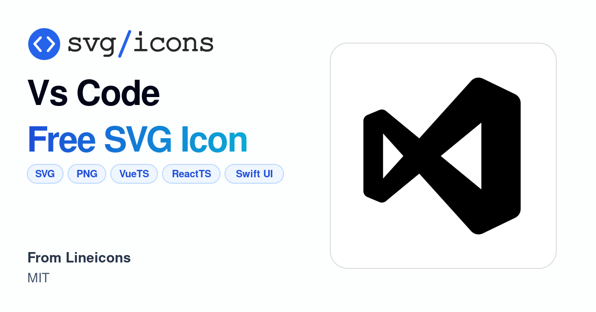 Vs-code SVG Icon - Free Vs-code PNG & SVG Download