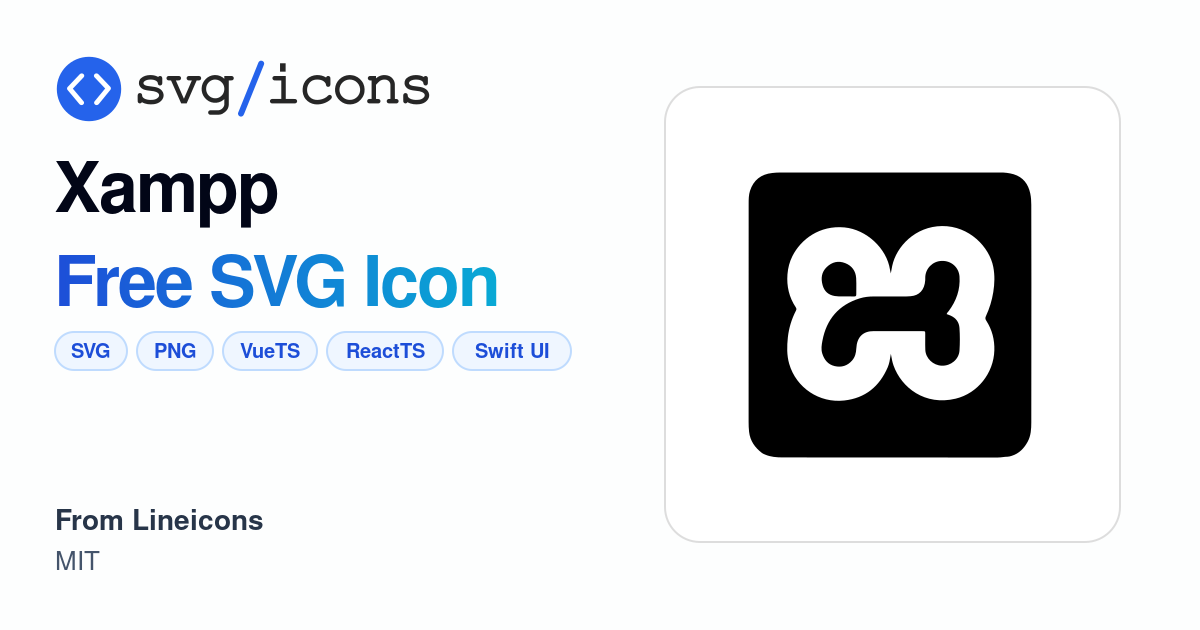 Xampp SVG Icon - Free Xampp PNG & SVG Download