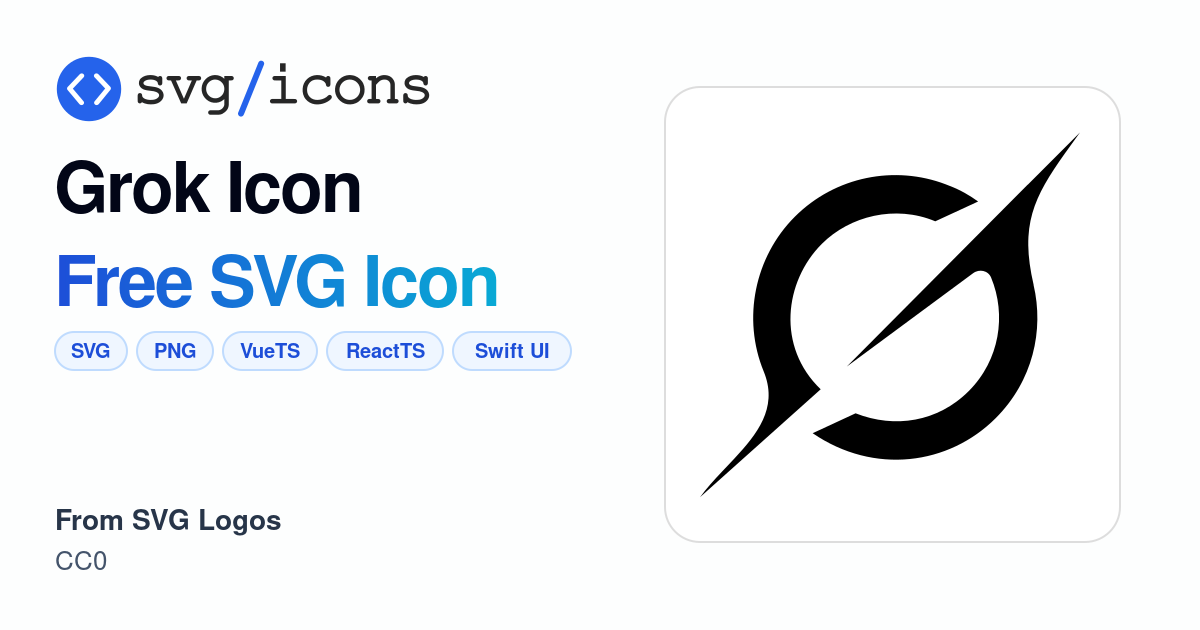 Grok-icon SVG Icon - Free Grok-icon PNG & SVG Download