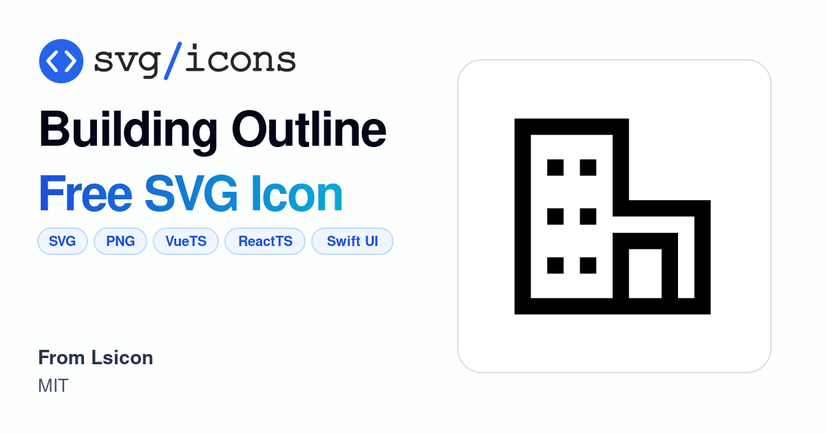 Building-outline SVG Icon - Free Building-outline PNG & SVG Download