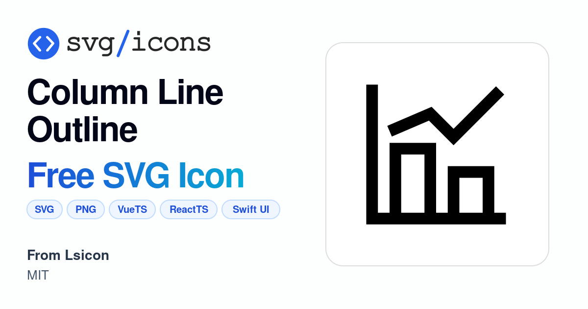 Column-line-outline SVG Icon - Free Column-line-outline PNG & SVG Download