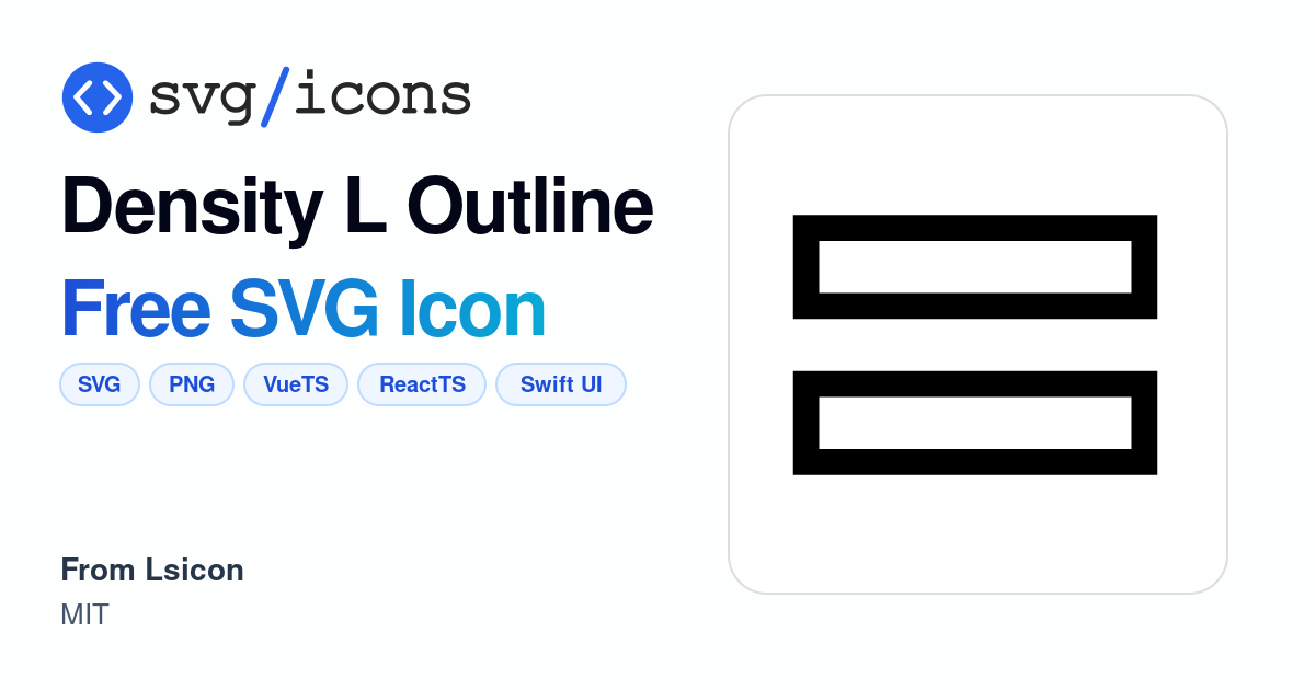Density-l-outline SVG Icon - Free Density-l-outline PNG & SVG Download