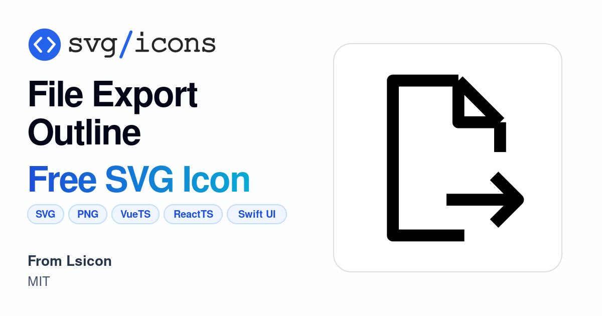 File-export-outline SVG Icon - Free File-export-outline PNG & SVG Download