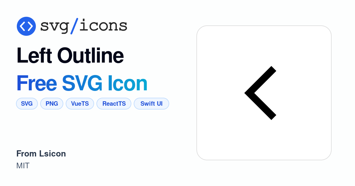 Left-outline SVG Icon - Free Left-outline PNG & SVG Download