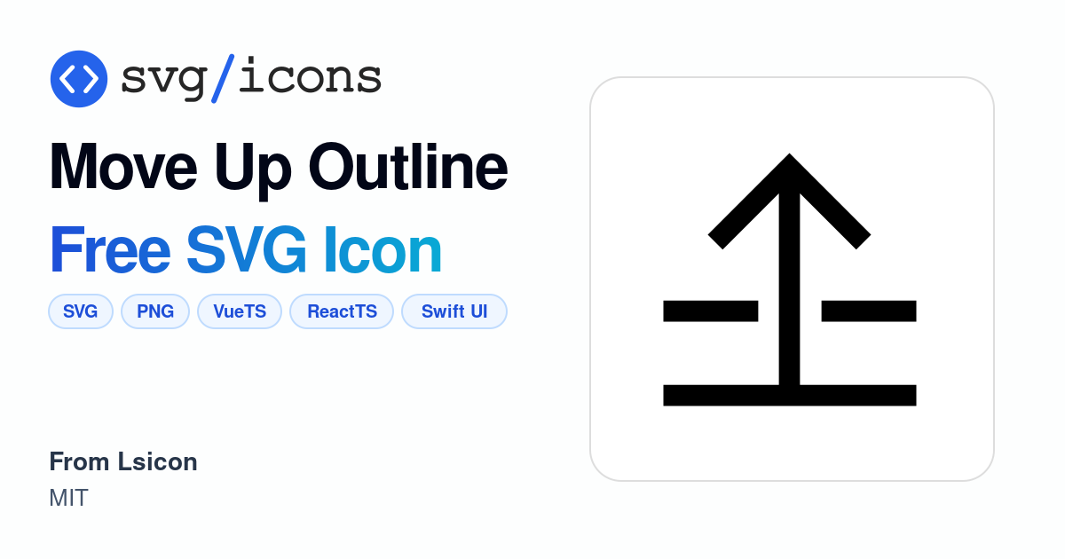Move-up-outline SVG Icon - Free Move-up-outline PNG & SVG Download