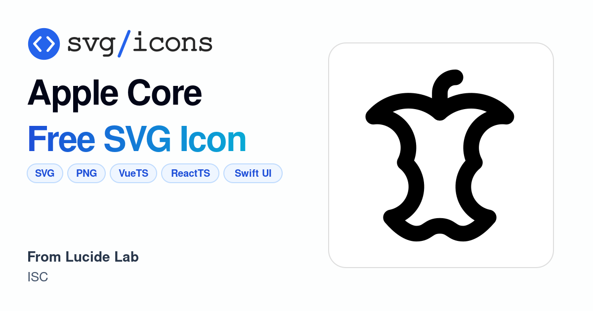 Apple-core SVG Icon - Free Apple-core PNG & SVG Download