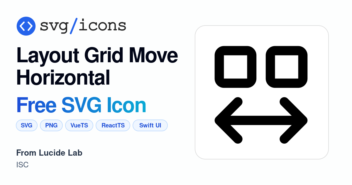 Layout-grid-move-horizontal SVG Icon - Free Layout-grid-move-horizontal ...