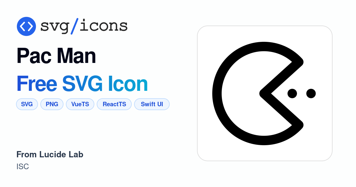 Pac-man SVG Icon - Free Pac-man PNG & SVG Download