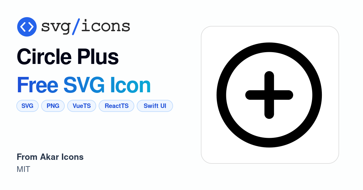 Circle-plus SVG Icon - Free Circle-plus PNG & SVG Download