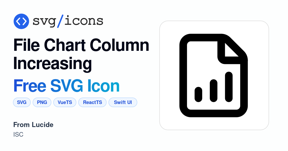 File-chart-column-increasing SVG Icon - Free File-chart-column ...