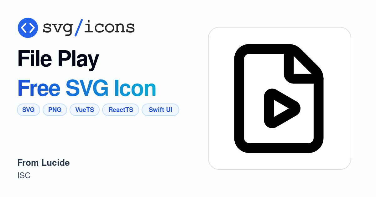 File-play SVG Icon - Free File-play PNG & SVG Download