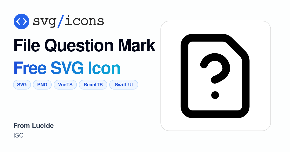 File-question-mark SVG Icon - Free File-question-mark PNG & SVG Download