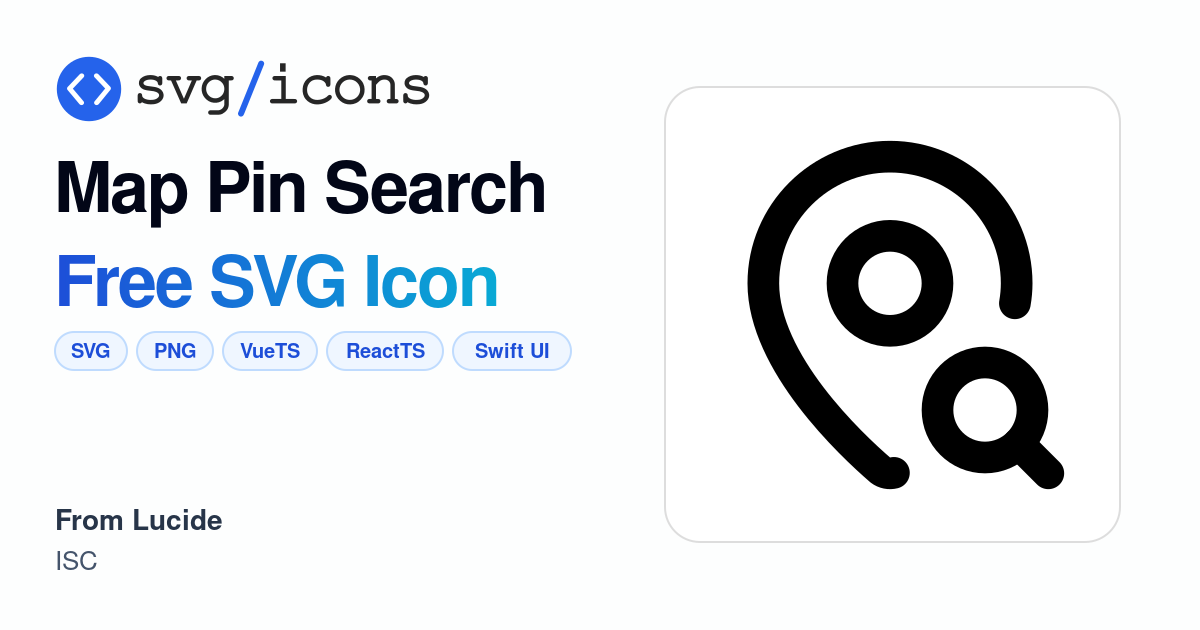 Map-pin-search SVG Icon - Free Map-pin-search PNG & SVG Download