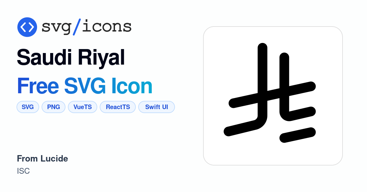 Saudi-riyal SVG Icon - Free Saudi-riyal PNG & SVG Download
